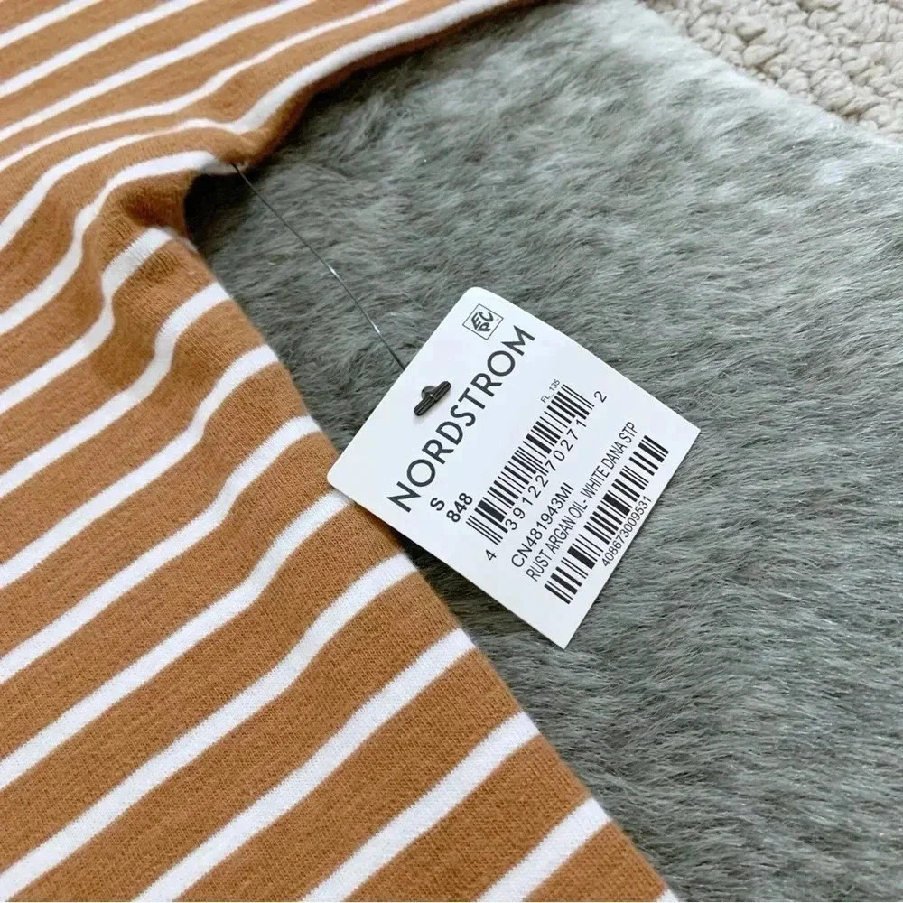 NWT Caslon Split Neck Striped Top - Picture 10 of 13